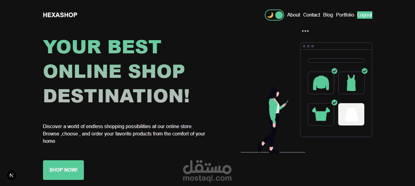 عرض المنتجات على متجر Hexashop