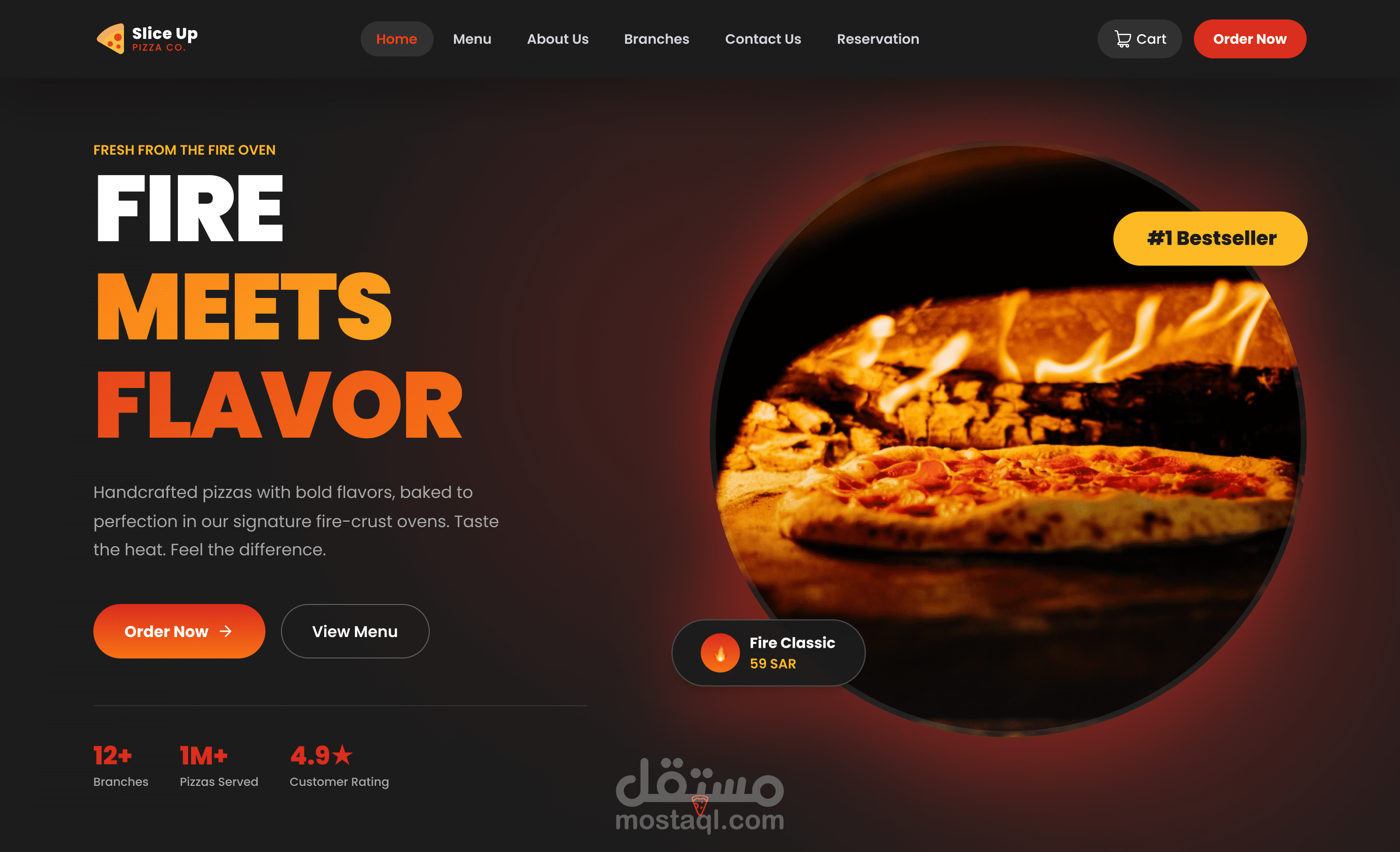 موقع الكتروني لشراء البيتزا - Pizza Store
