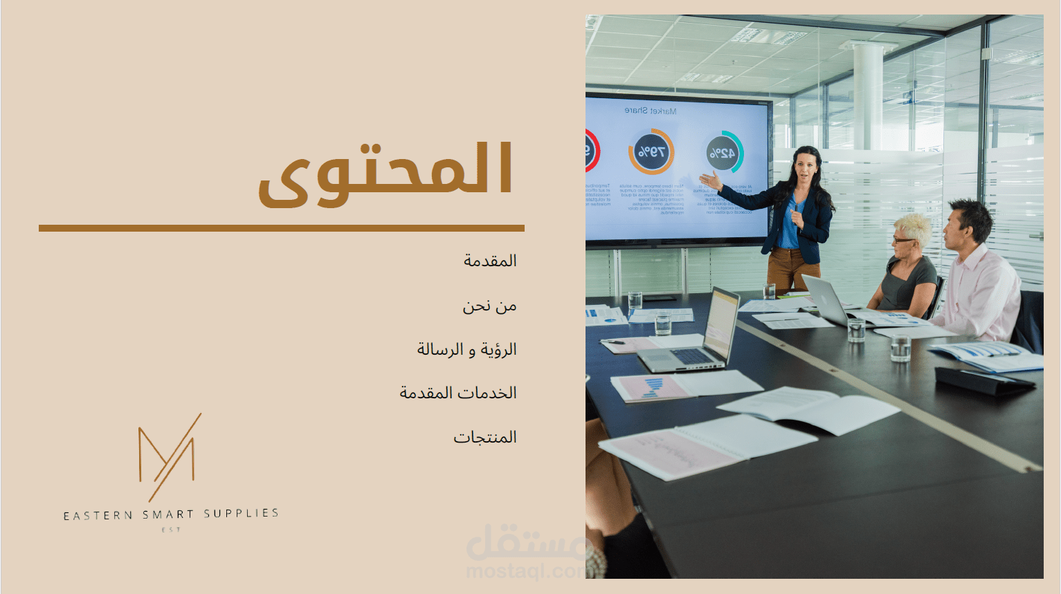 كتابة المحتوى وتصميم بروفايل للمؤسسات الصغيرة