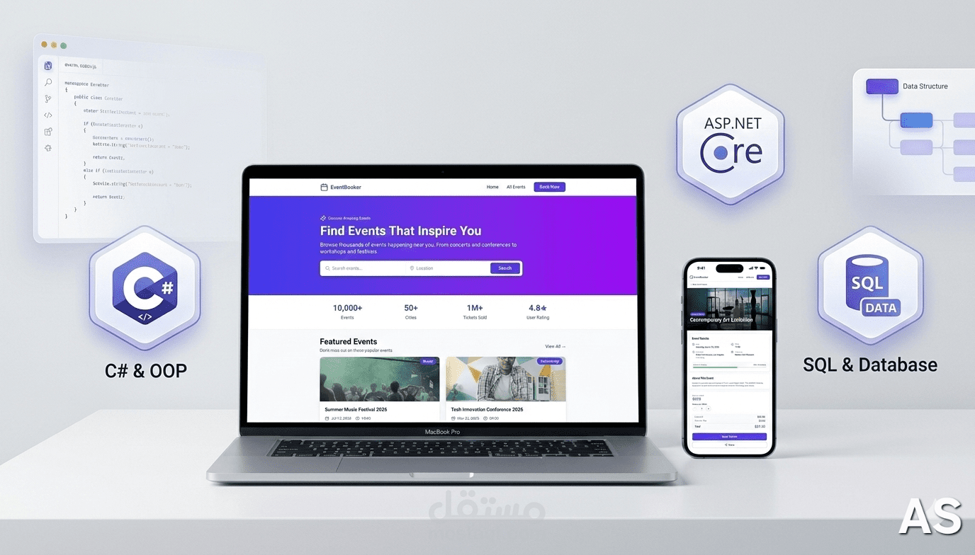 تصميم موقع احترافي لحجز الفعاليات (events)بأسلوب حديث وتجربة مستخدم مميزة