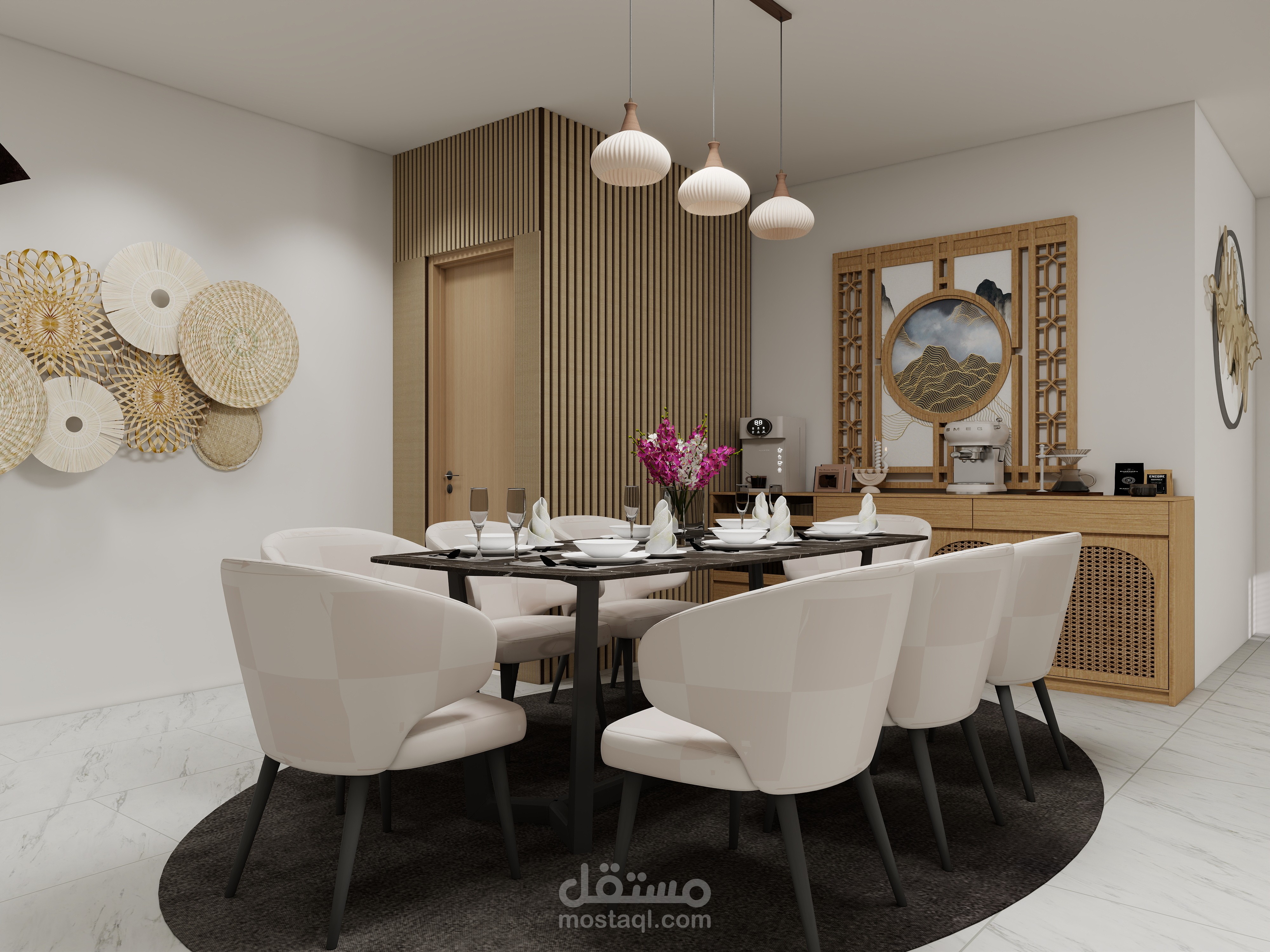 تصميم داخلي لشقة بمساحة ١٢٠ مترًا مربعًا (Apartment Interior Design 120 m²)