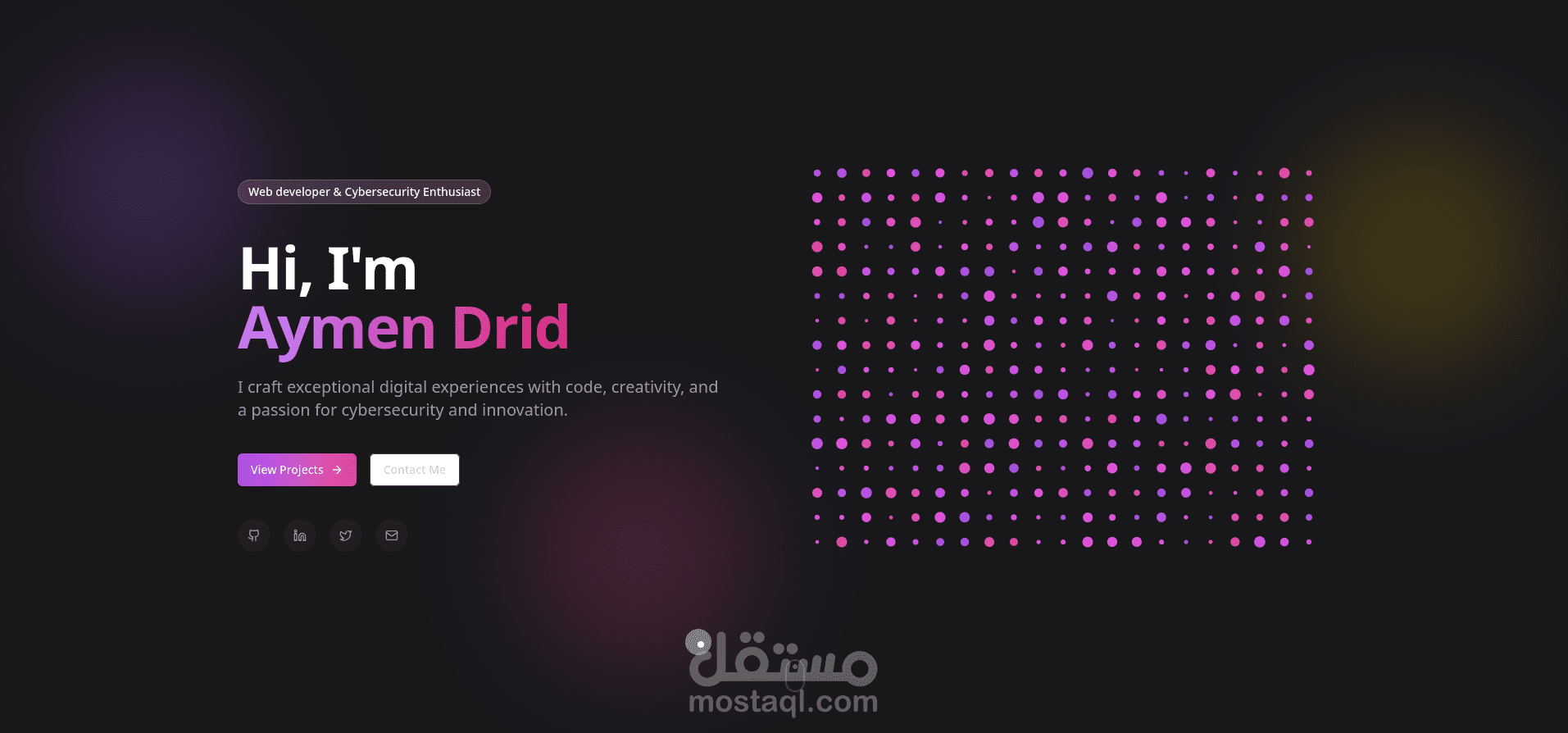 تحفة فنية رقمية: مثال من إبداعي في تصميم المواقع