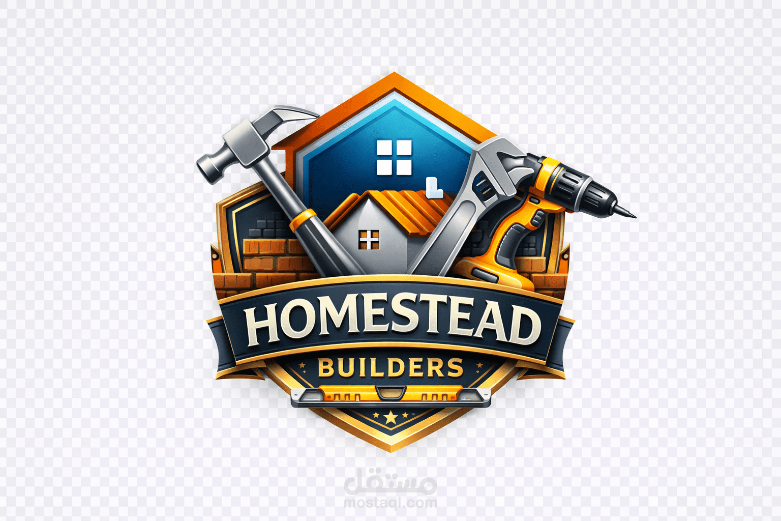 تصميم لوجو احترافي لشركة مقاولات وبناء | Construction Logo Design