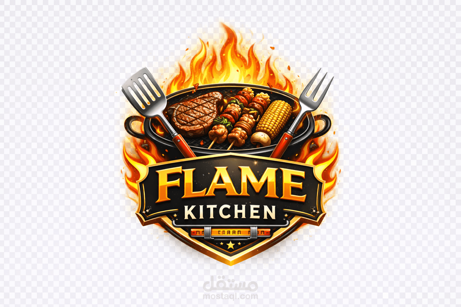 تصميم لوجو احترافي لمطعم أو براند فاست فود | Restaurant Logo Design