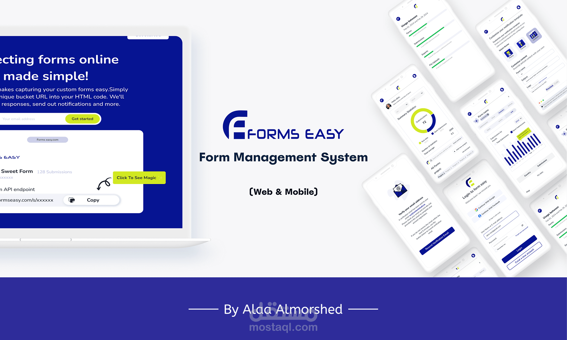 Forms easy-تصميم موقع وتطبيق ولوحة تحكم
