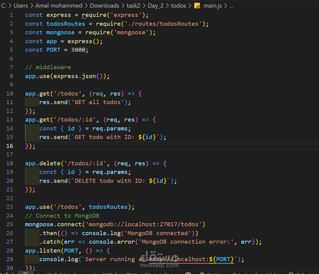 Task Using Node.js And APi