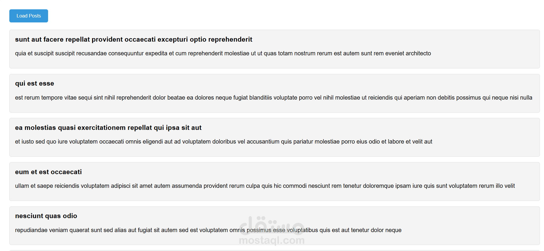 Project Using Jquery