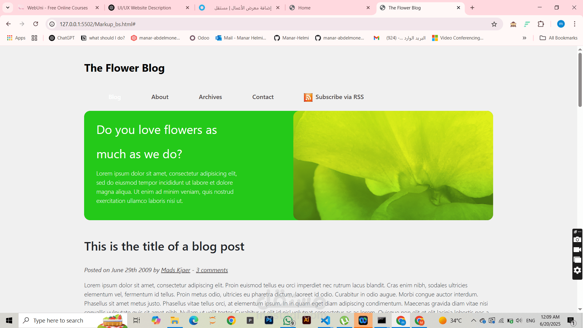مدونة الزهور | the flower plog website