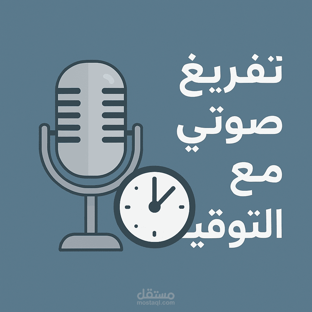 تفريغ صوتي احترافي مع التوقيت - تحويل الكلام إلى نص فصيح