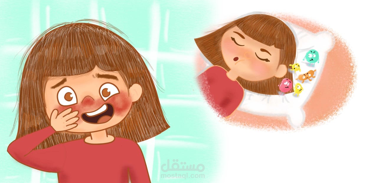 رسم صفحات قصتك وتلوينها بالوان مبهجة جذابة للاطفال