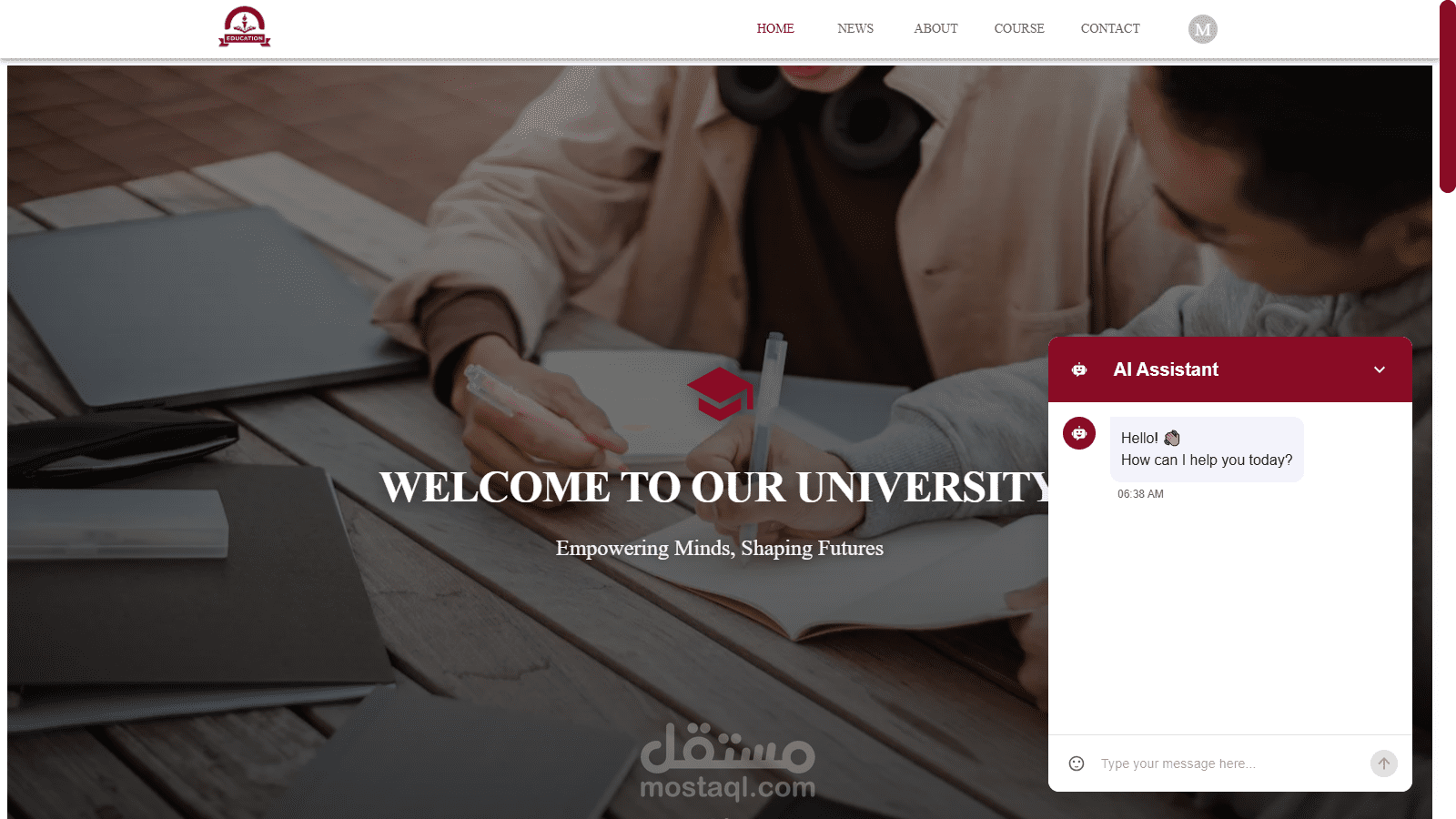 برمجة وتطوير RESTful API احترافي باستخدام Laravel ل university