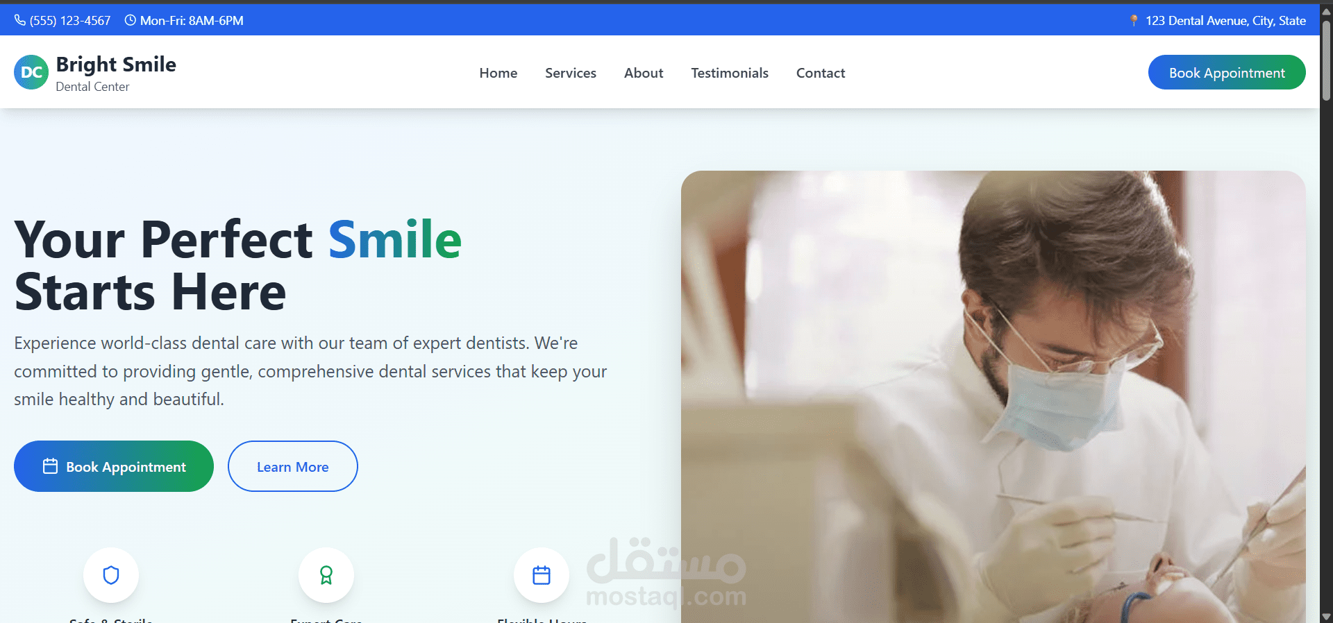 bright smile  موقع عيادات اسنان