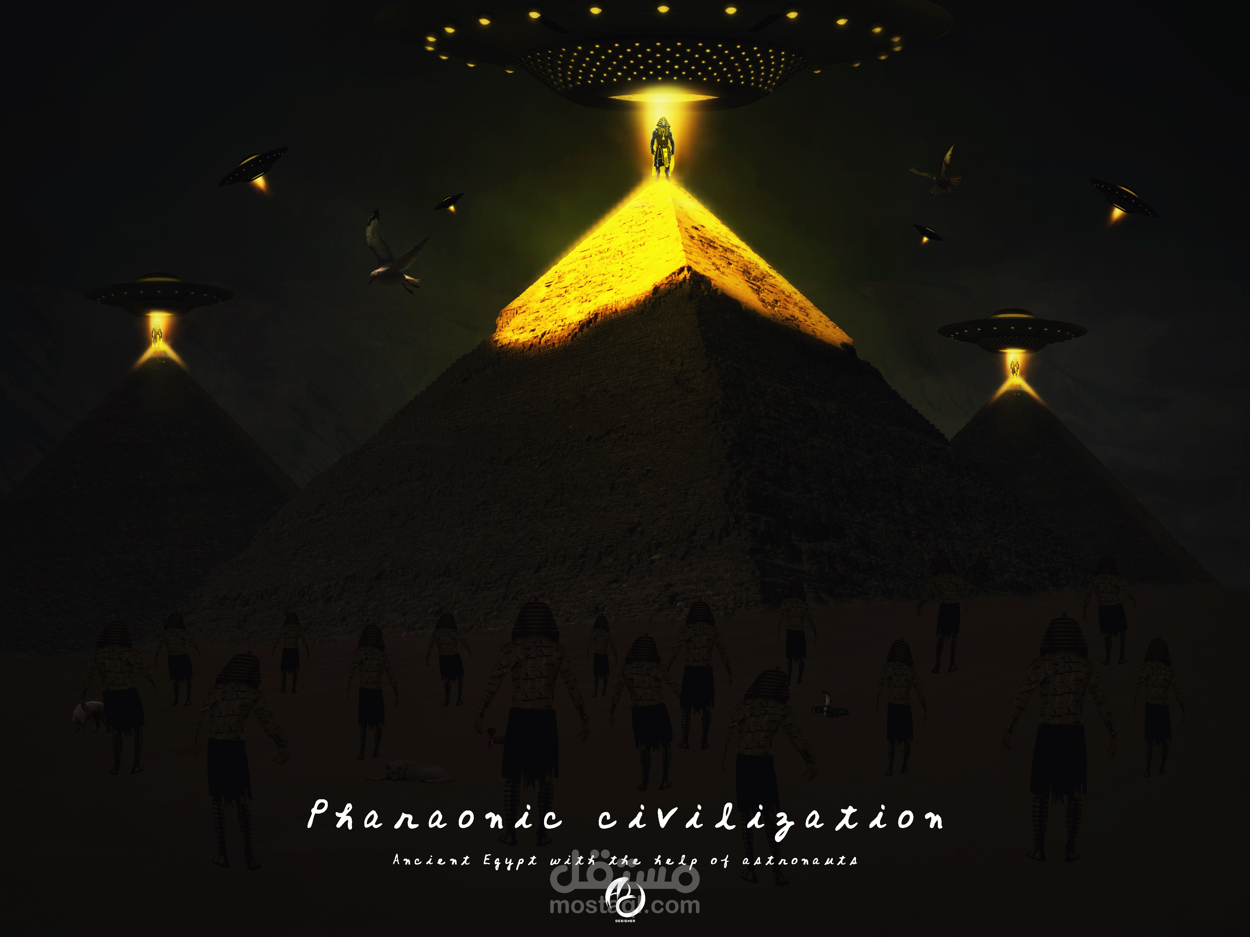 الحضارة الفرعونية -مصر قديما بمساعدة الفضائين