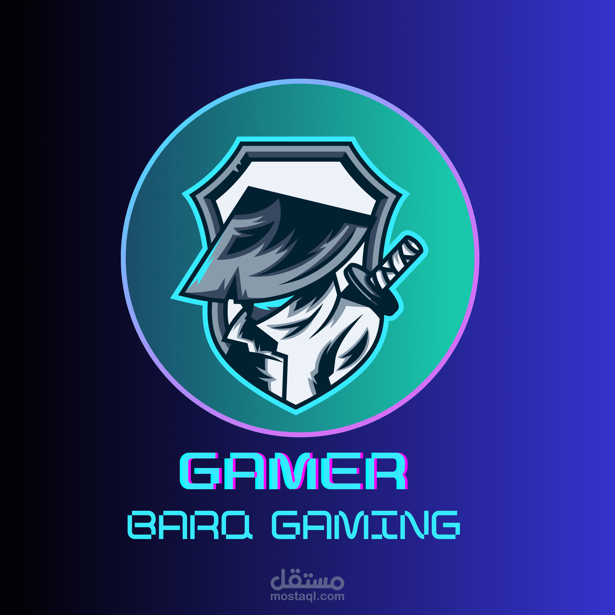 تصميم شعار BARQ GAMING