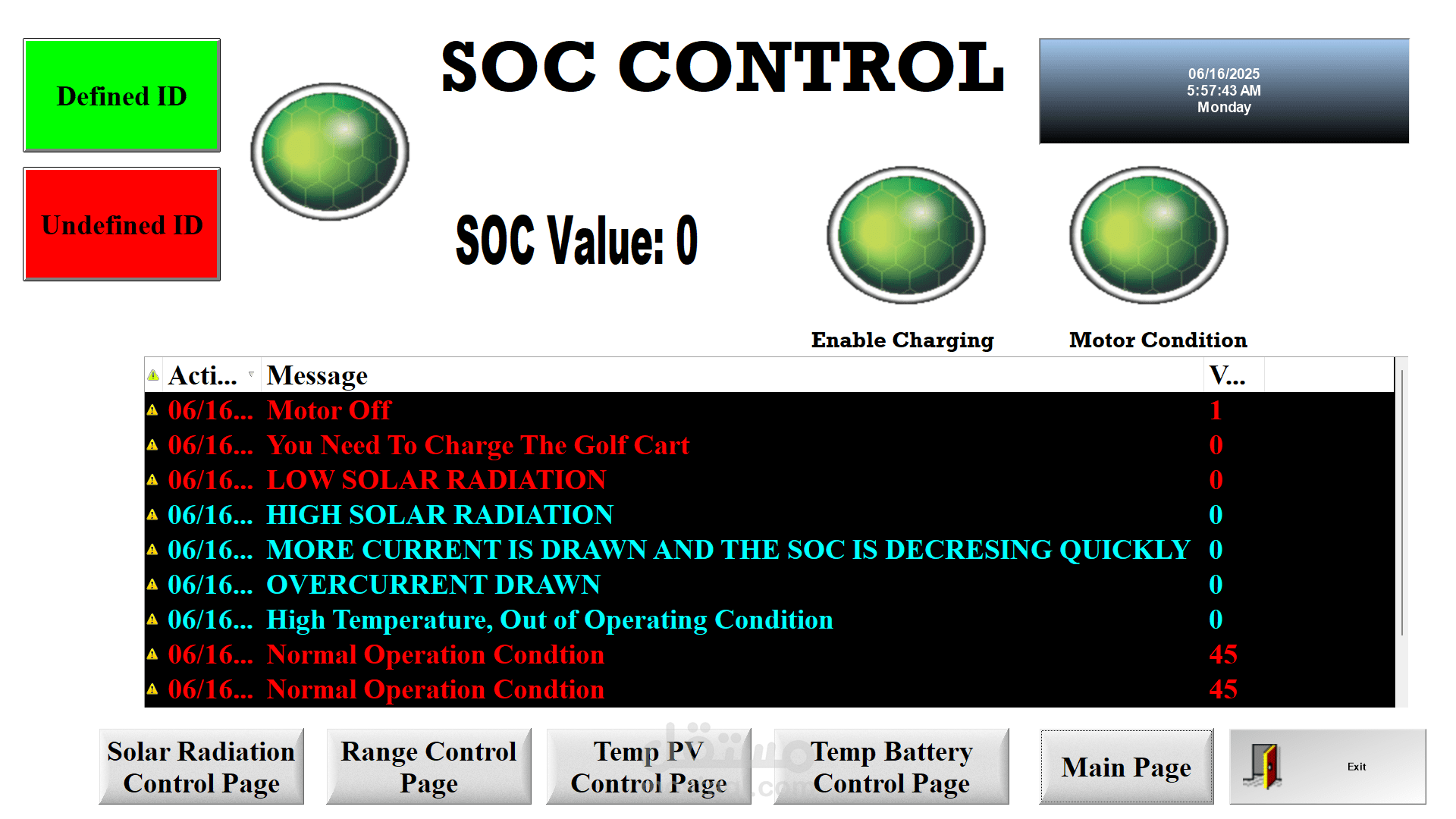 تصميم كونترول كامل لمحطة شحن بالطاقة الشمسيه (SCADA and control system for charging station)