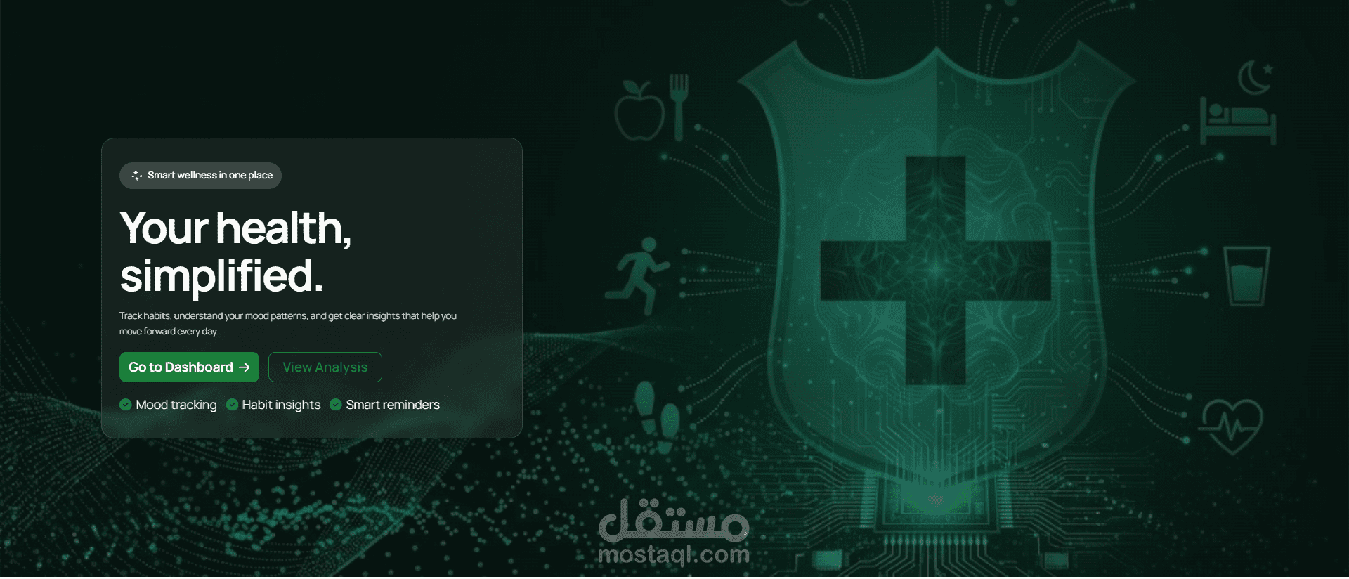 Wellnexa - منصة متكاملة للصحة مدعومة بالذكاء الاصطناعي لتتبع المقاييس والحصول على رؤى وتحقيق أهداف العافية.