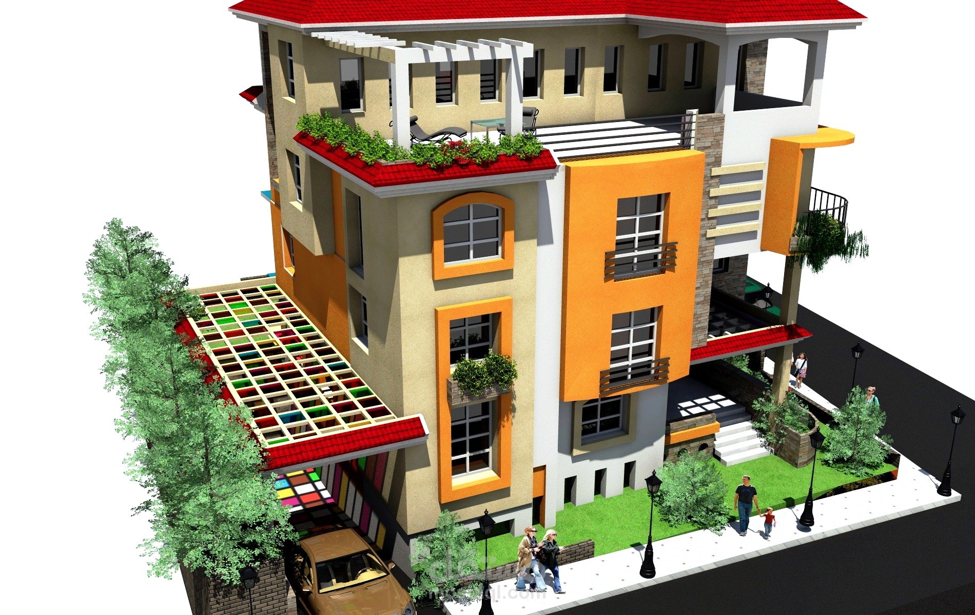 تصميم خارجي مودرن لفيلا