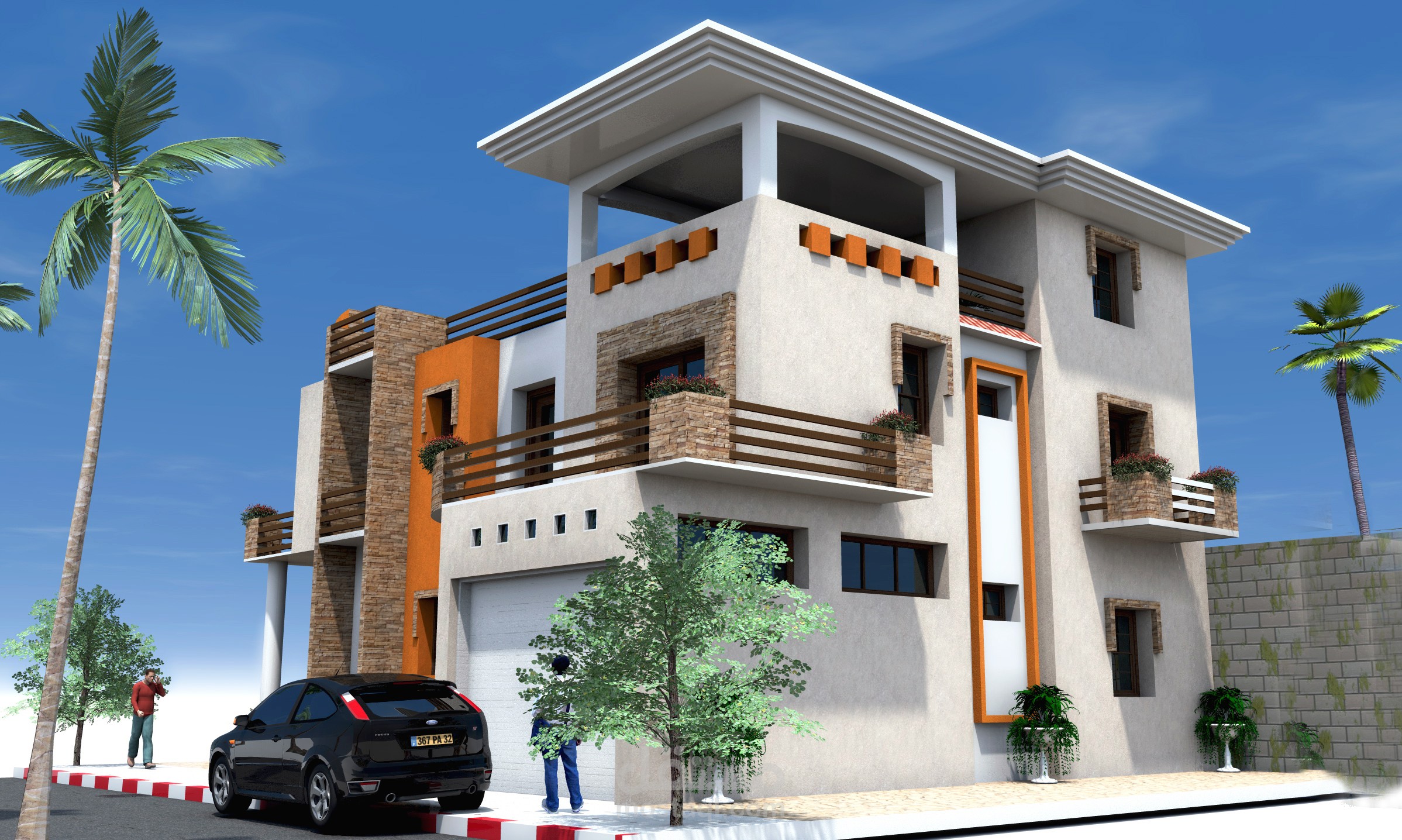 مجموعة من تصاميمي الخارجية و الداخلية .