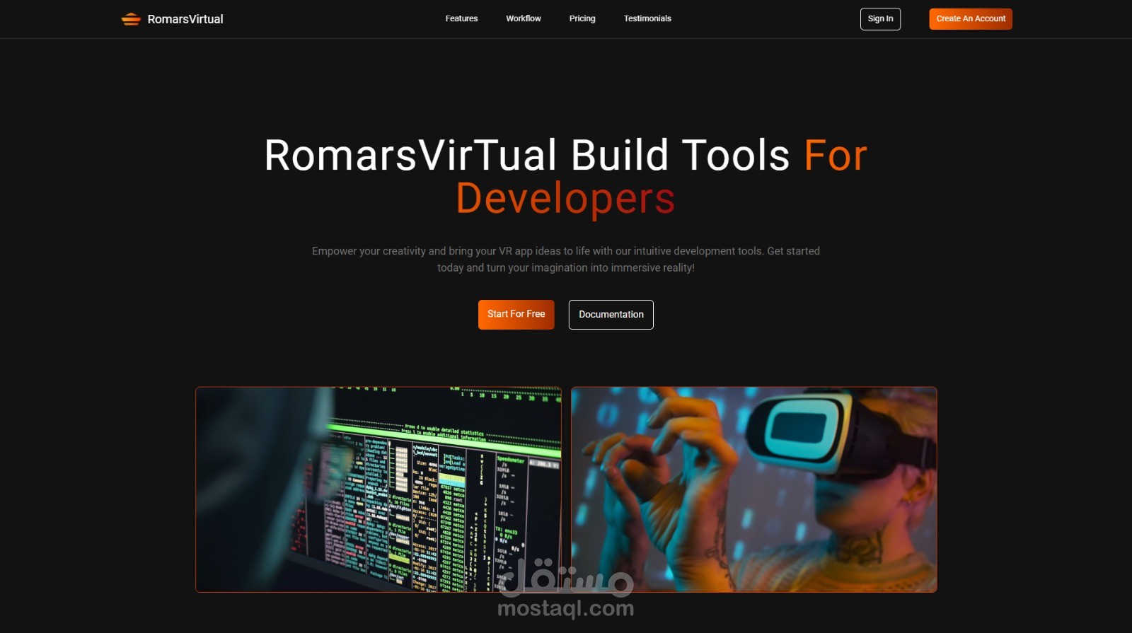 Landing page with React