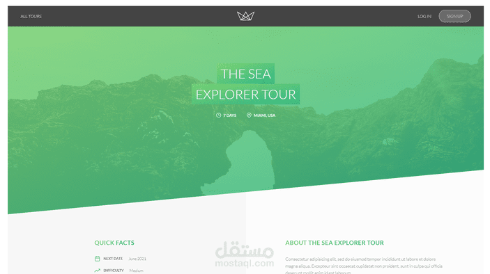 natours - fullstack website
