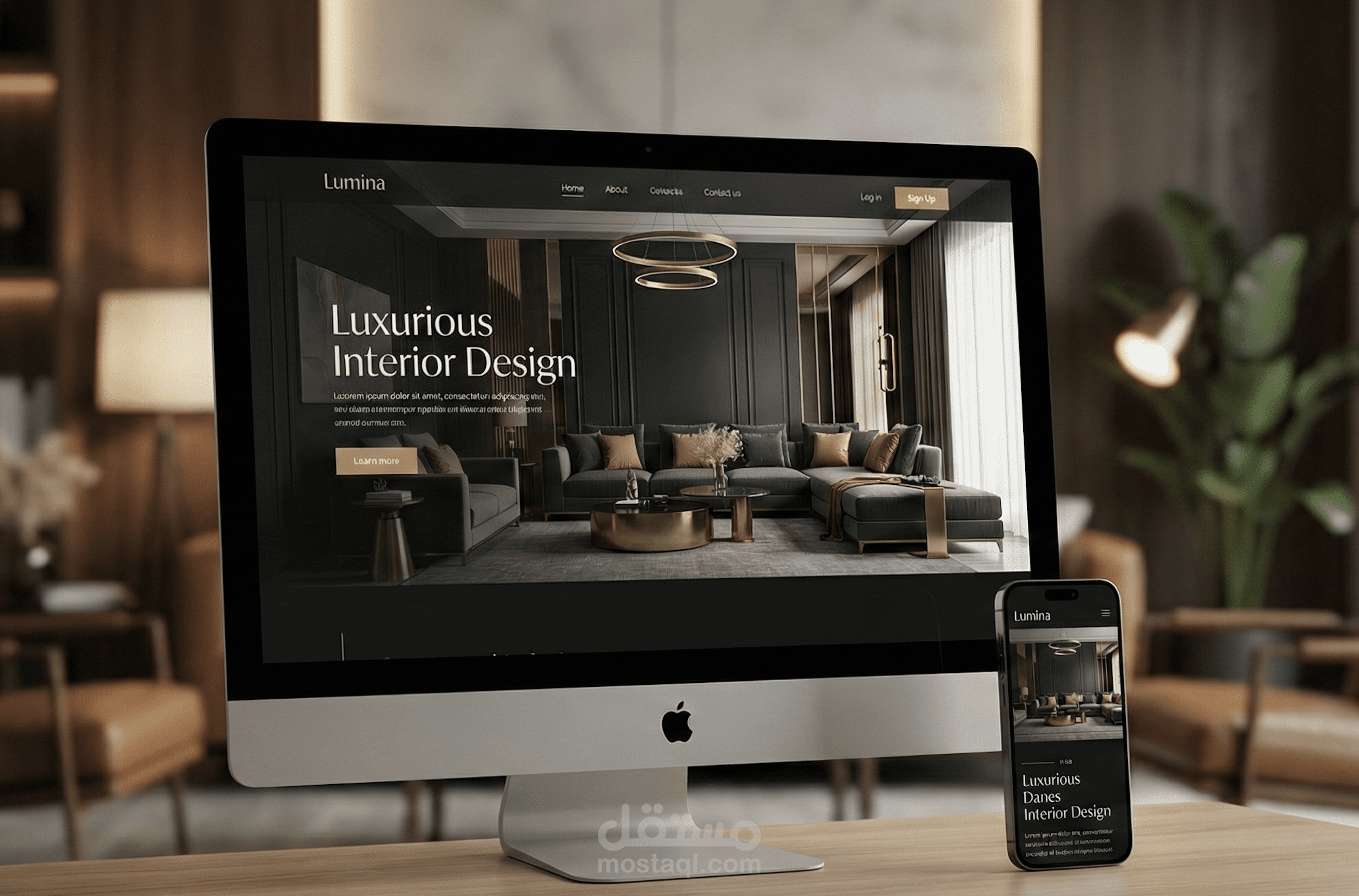 Lumina Interiors: تجربة تفاعلية ثلاثية الأبعاد