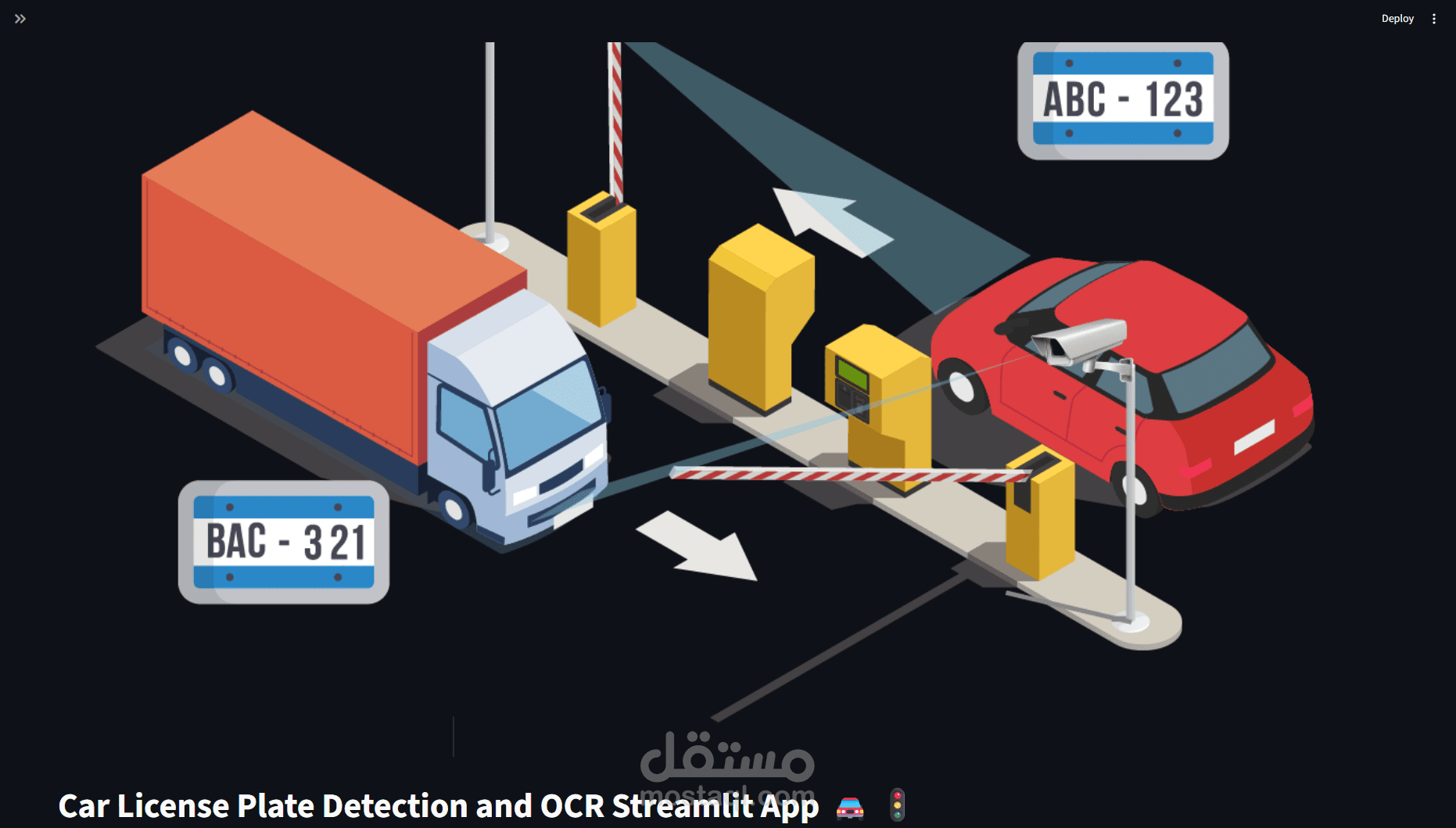 نظام اكتشاف وقراءة لوحات السيارات باستخدام YOLOv8 وPaddleOCR عبر Streamlit