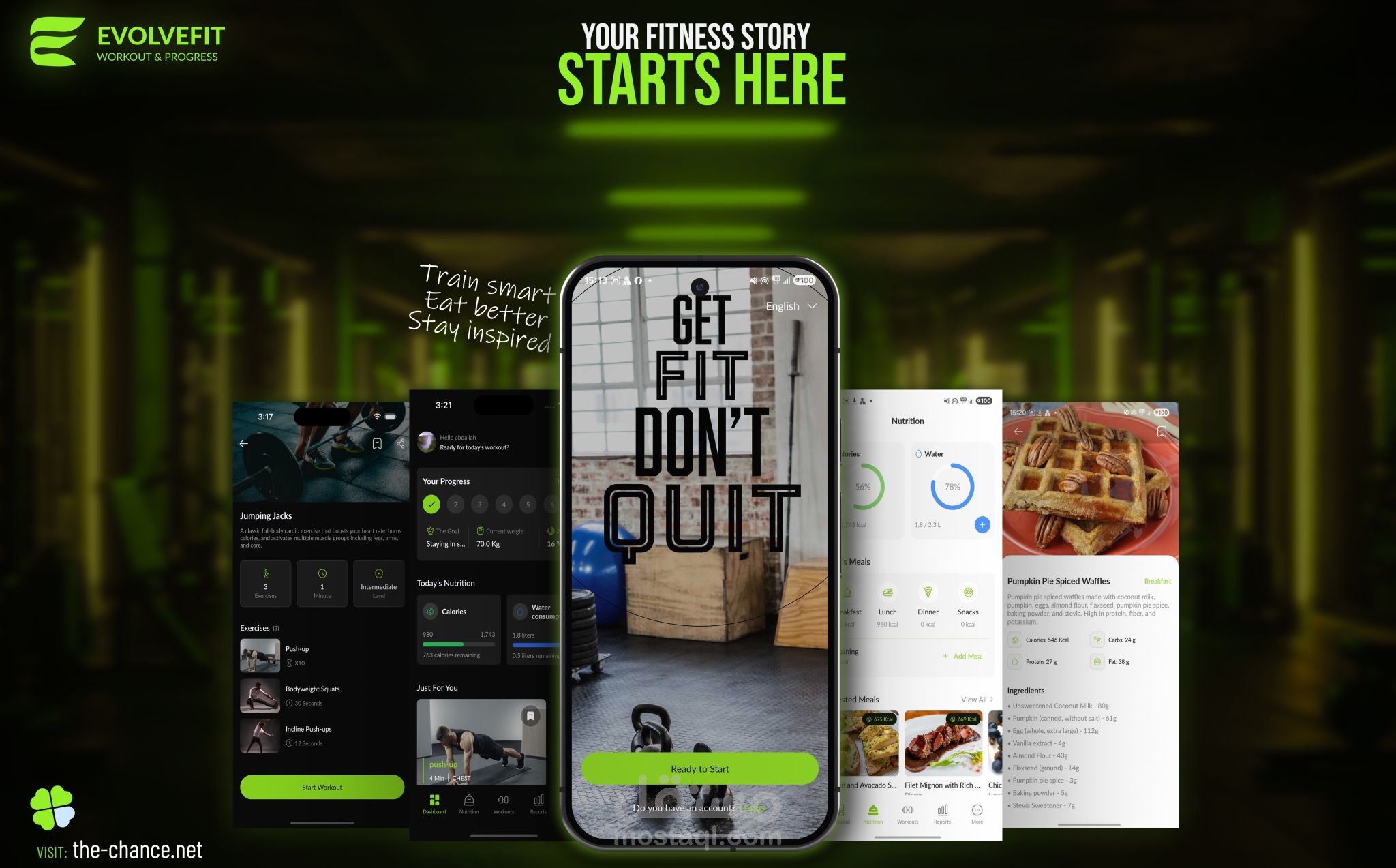 مشروع موبايل ابليكشن evolvefit