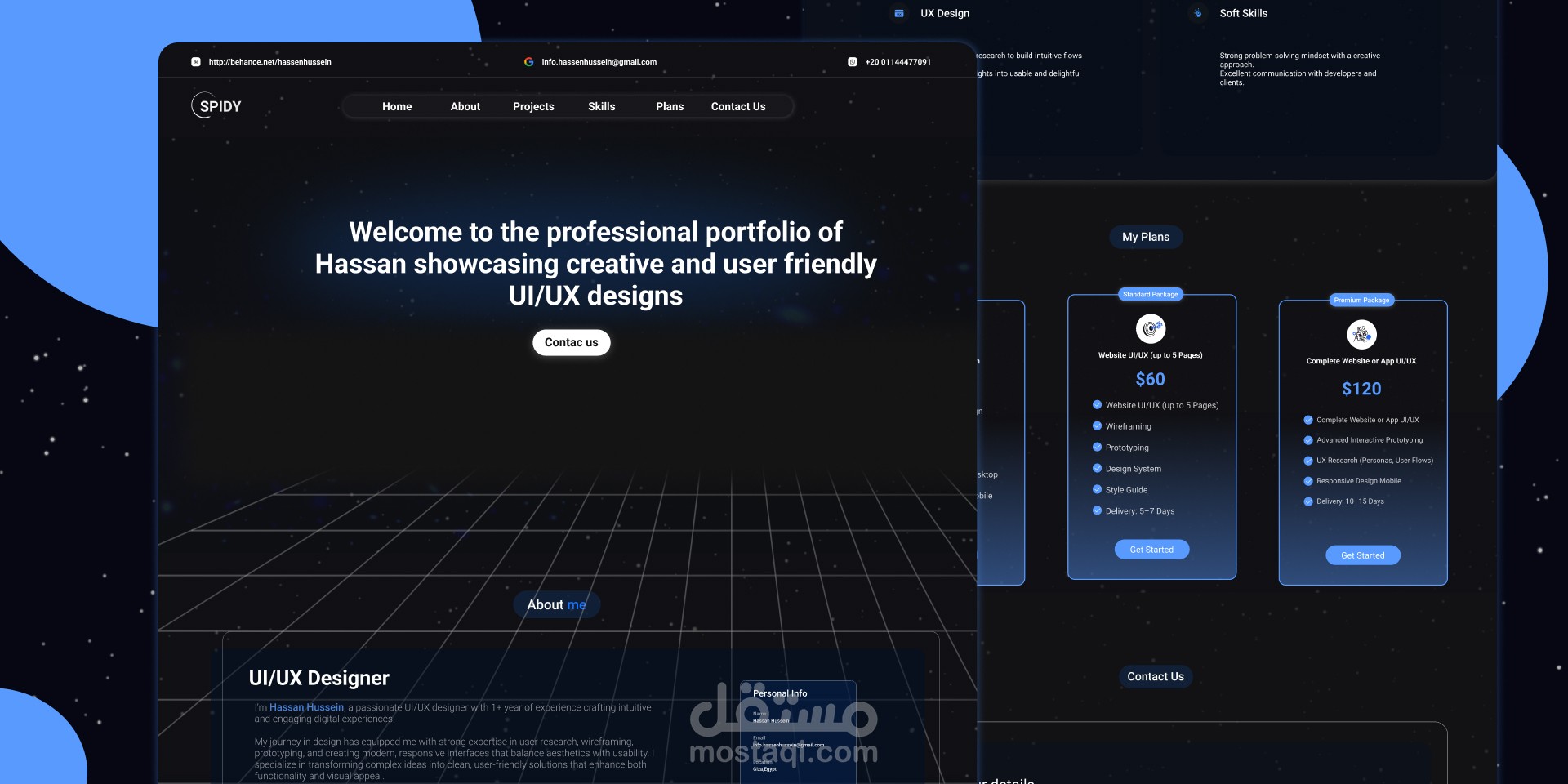 تصميم موقع شخصي / بورتفوليو احترافي يعكس هويتك