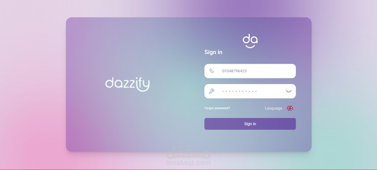 Dazzify provider dashboard