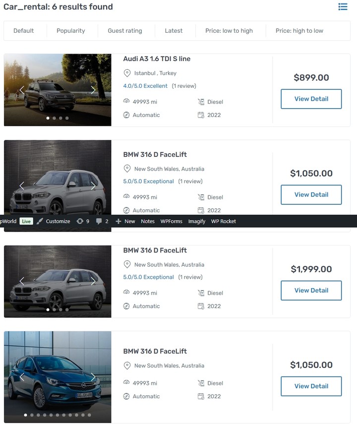 منتجات لبيع سيارات