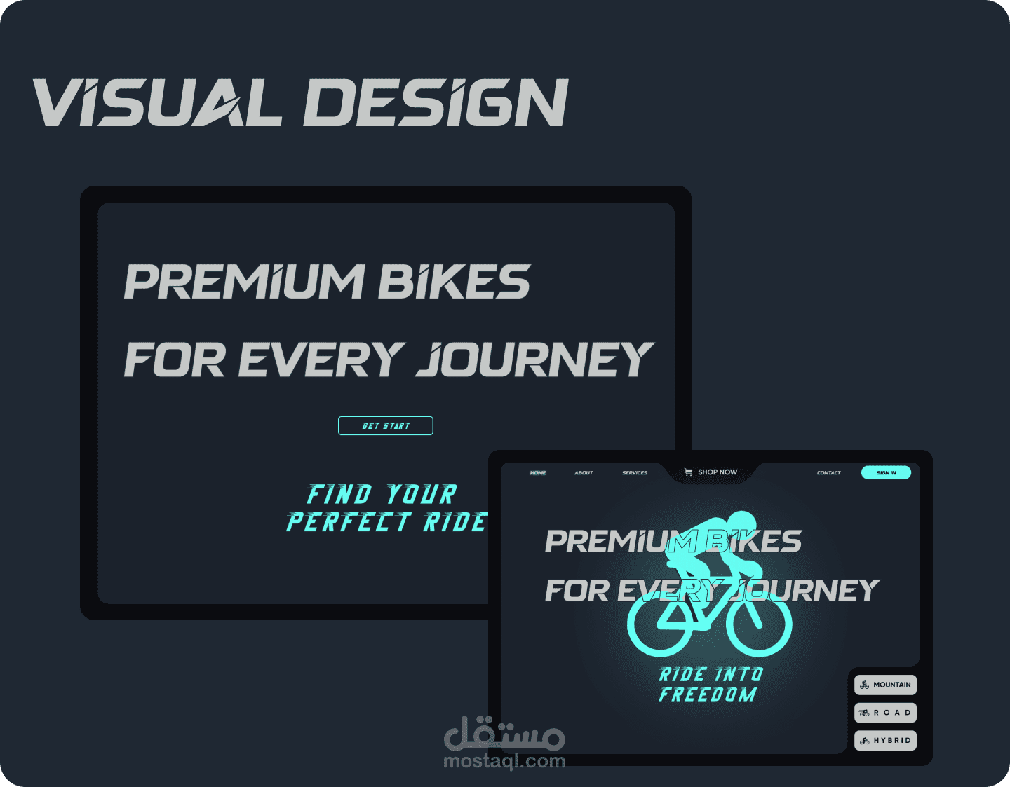 Cycling Website Prototype & Animation
