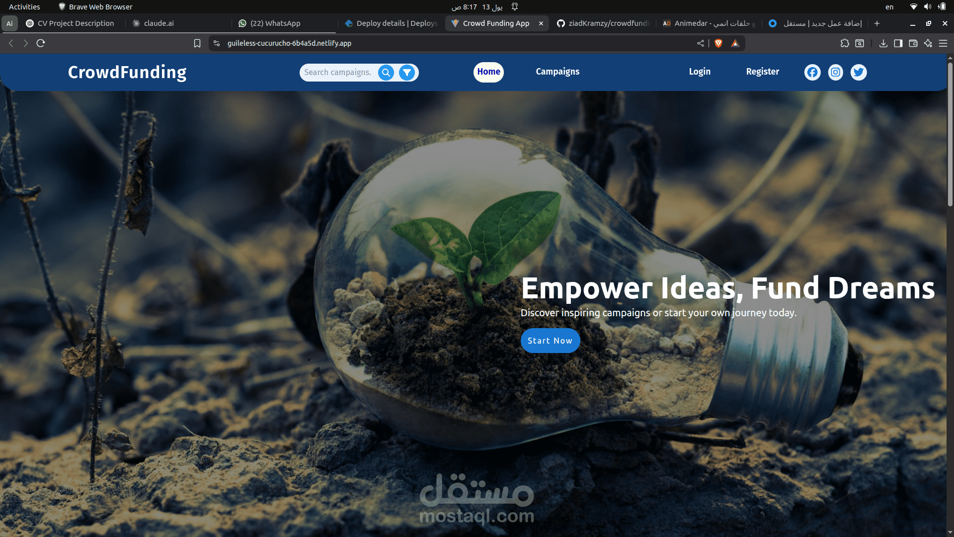 Crownfunding web app