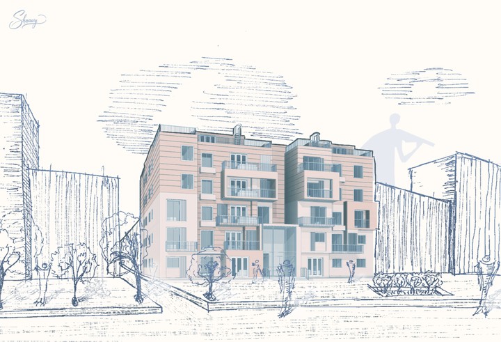 تصميم معماري لمبنى سكني