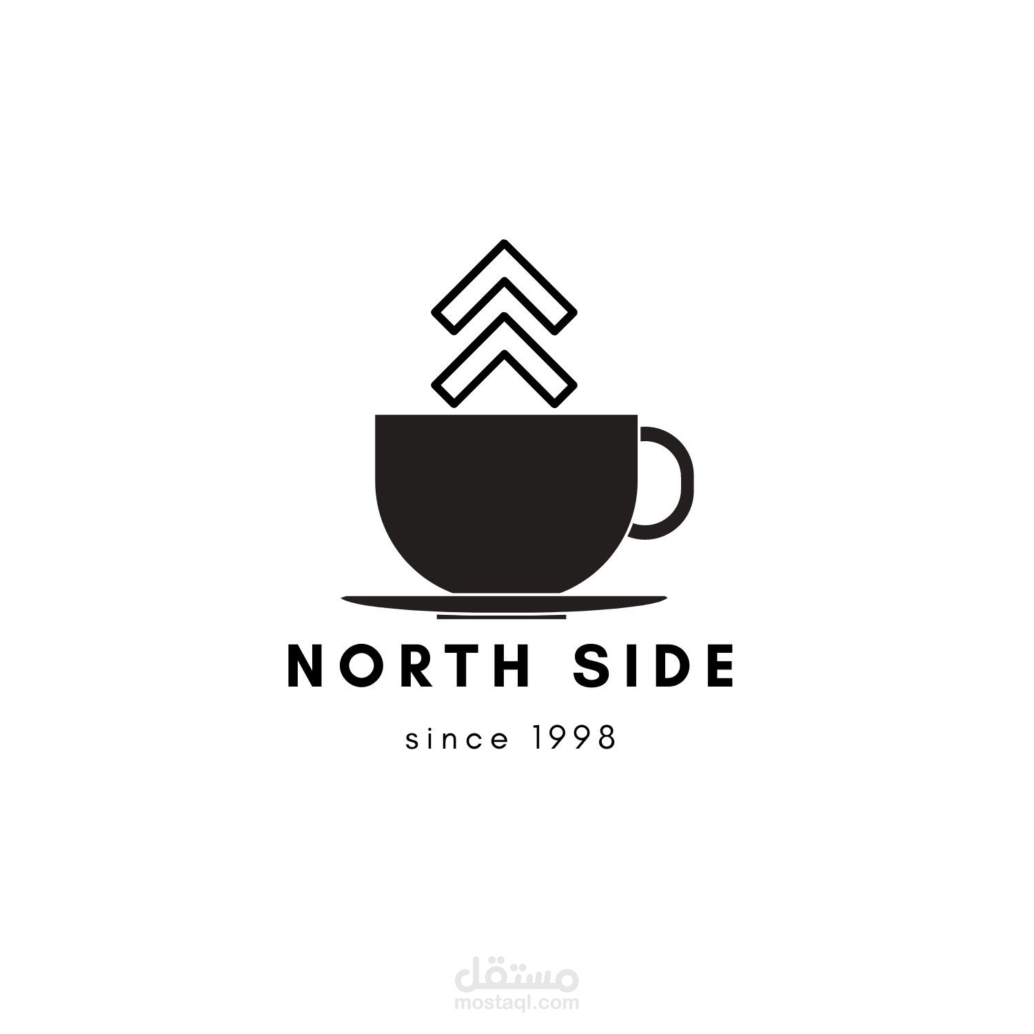 تصميم شعار لمتجر قهوة مع بطاقة اعمال