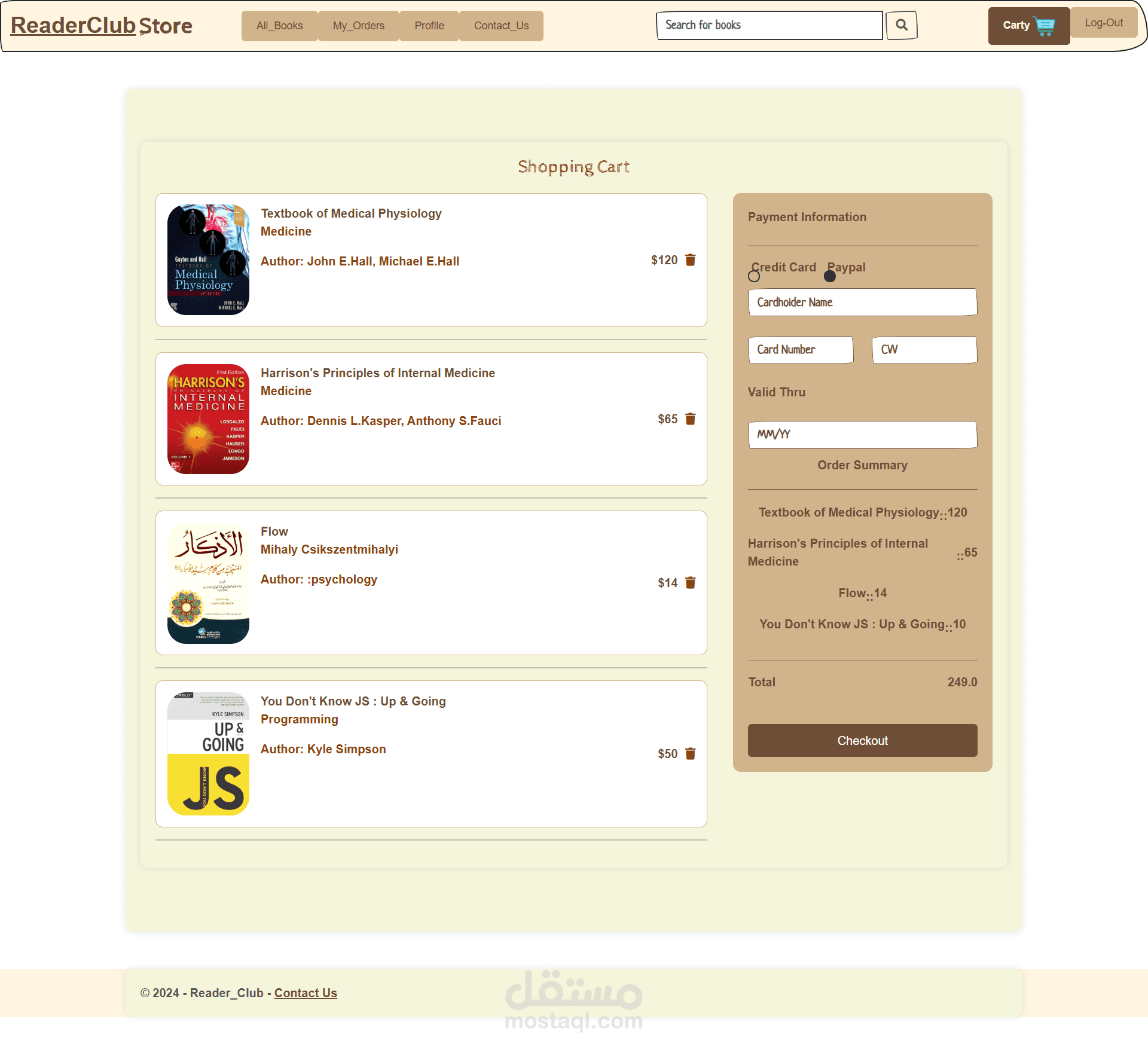 .Developed an e-commerce book store using ASP.NET 7 and MVC ,allowing users to search for books by name. The project provides a user-friendly interface for browsing and purchasing book