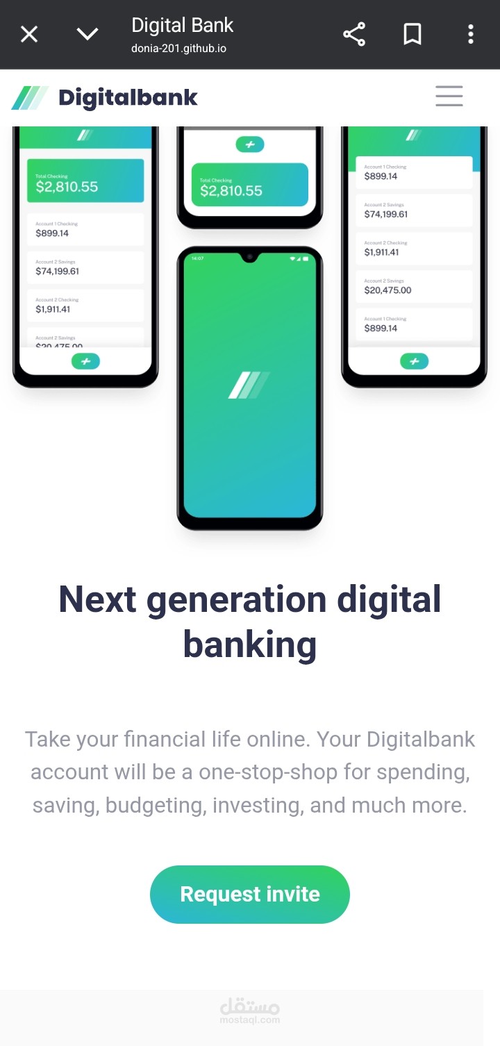 Bank online demo