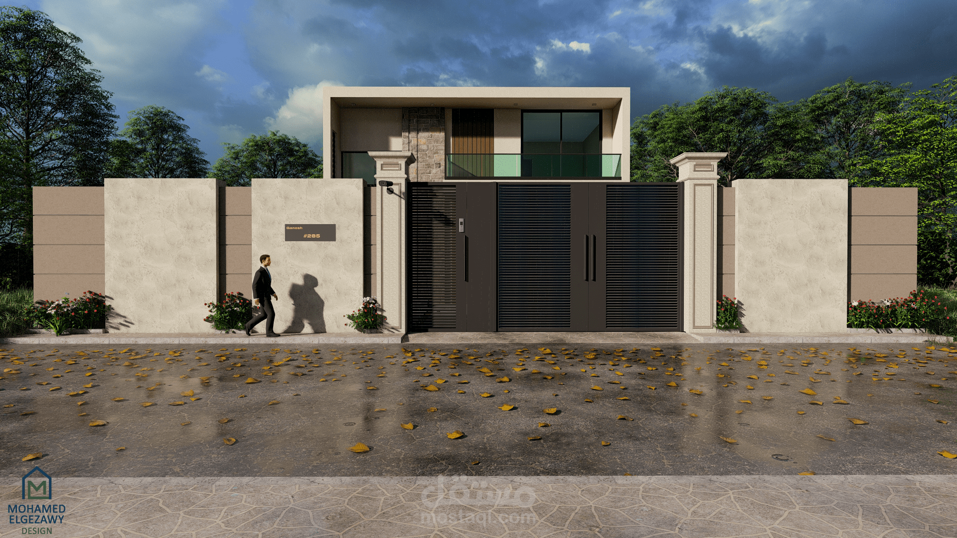 اظهار معماري لوجهة منزل بأستخدام lumion, sketch up, Rivet