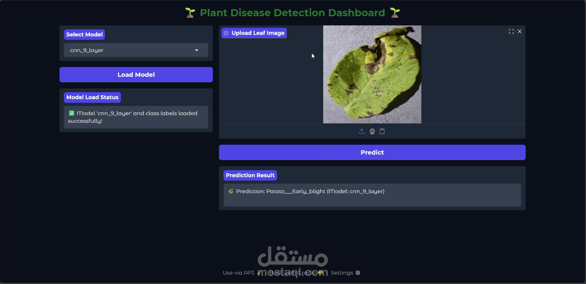 نظام ذكي لتصنيف أمراض النباتات باستخدام التعلم العميق