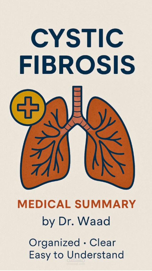 تلخيص طبي مبسط لمرض Cystic Fibrosis