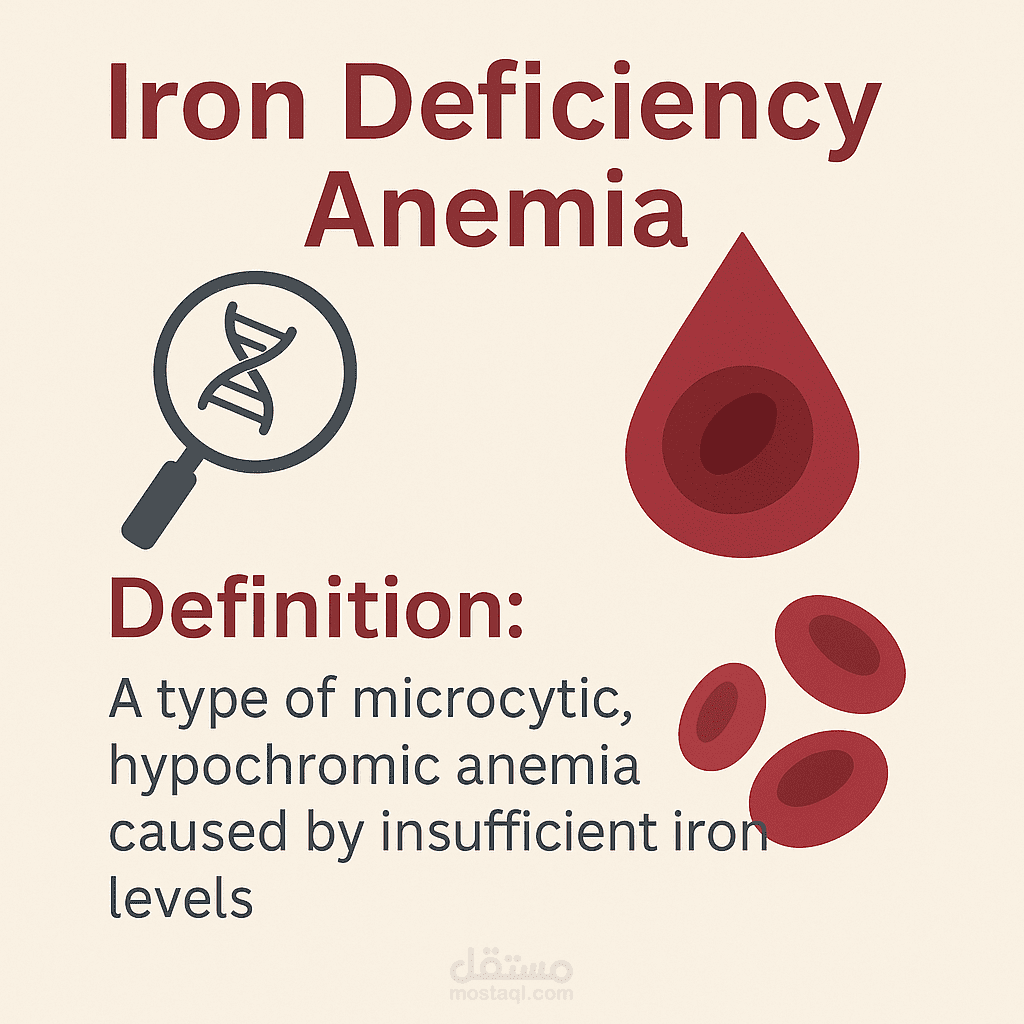 تلخيص مبسط لمرض Iron Deficiency Anemia