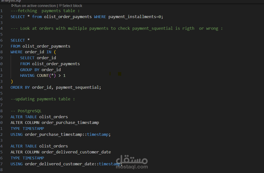 Olist E-commerce SQL Analysis
