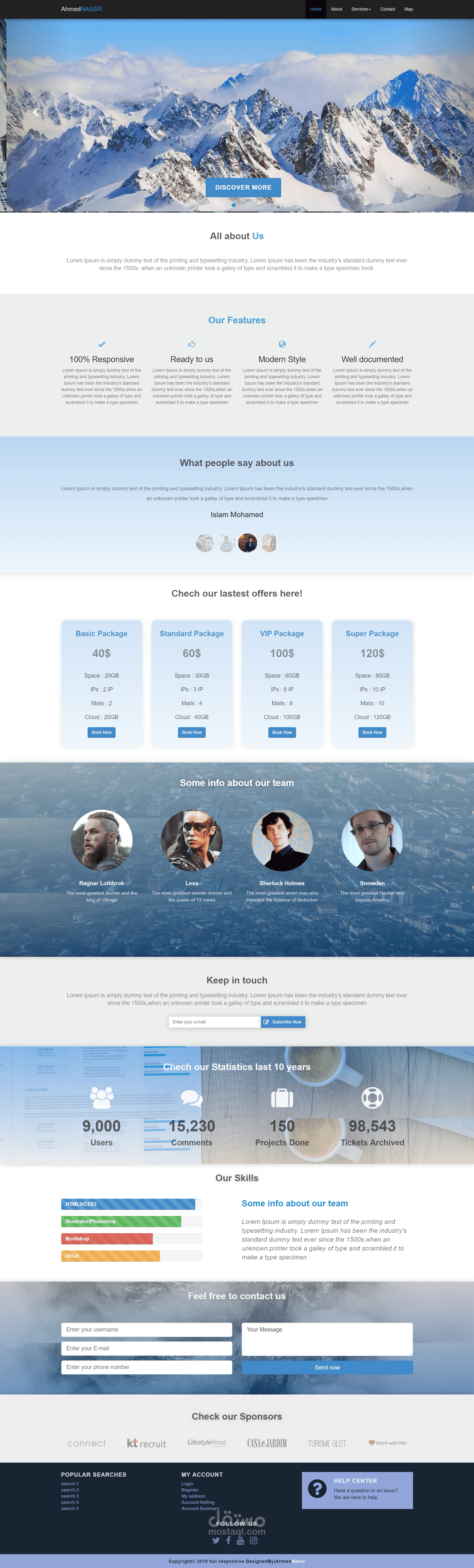 تصميم  Bootstrap4 layout