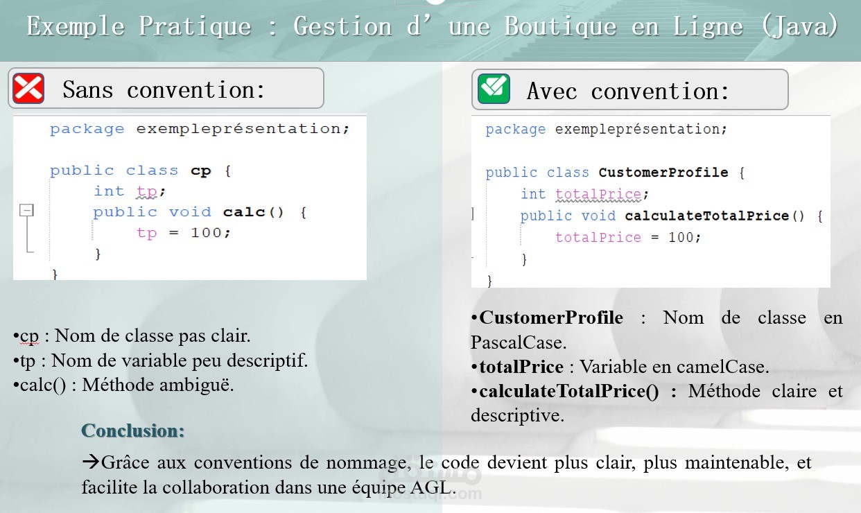 عرض PowerPoint حول Conventions de Nommage avec    AGL