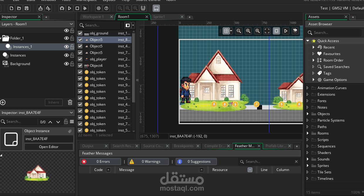 تطوير الالعاب على Game Maker