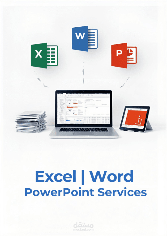 تصميم و تحويل  ملفاتPower Point, Excel ,word باحتراف