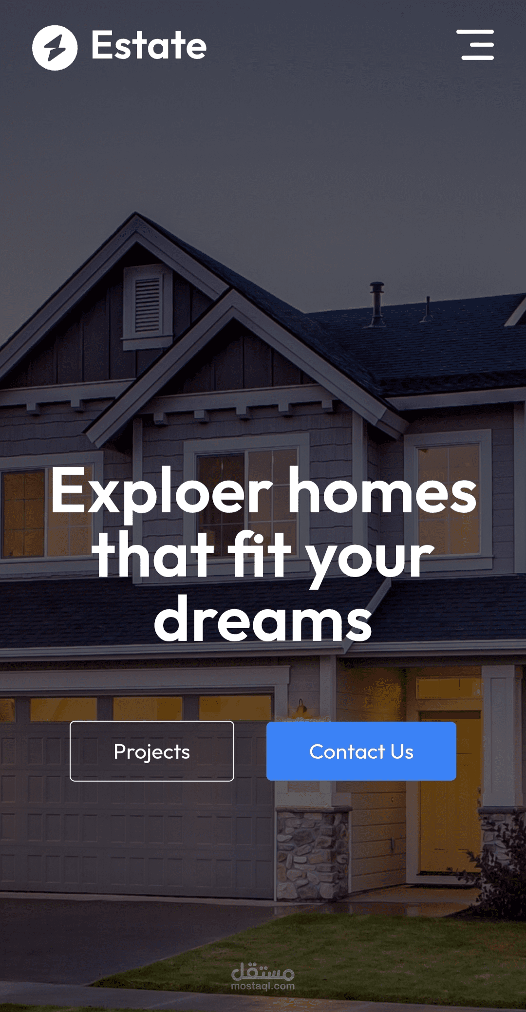 موقع عقارات حديث لعرض وبيع وتأجير العقارات