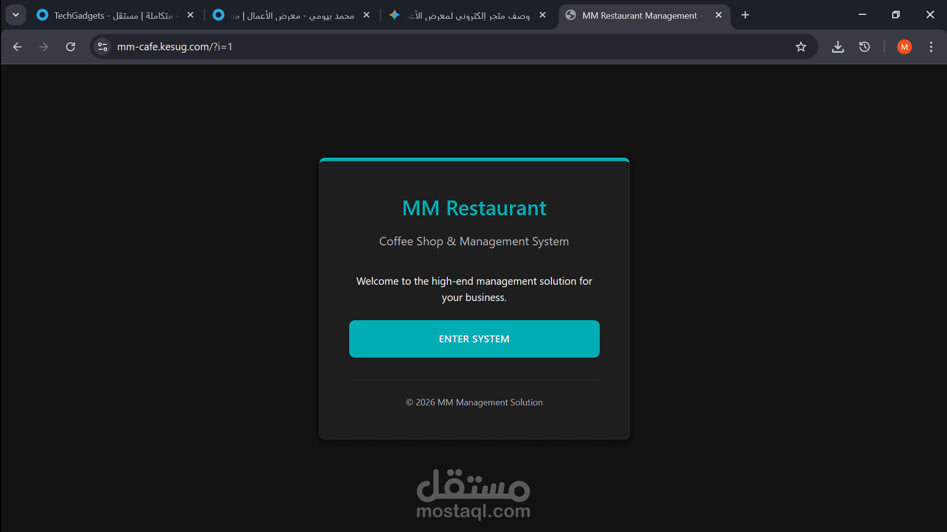 MM Cafe & Restaurant Management System