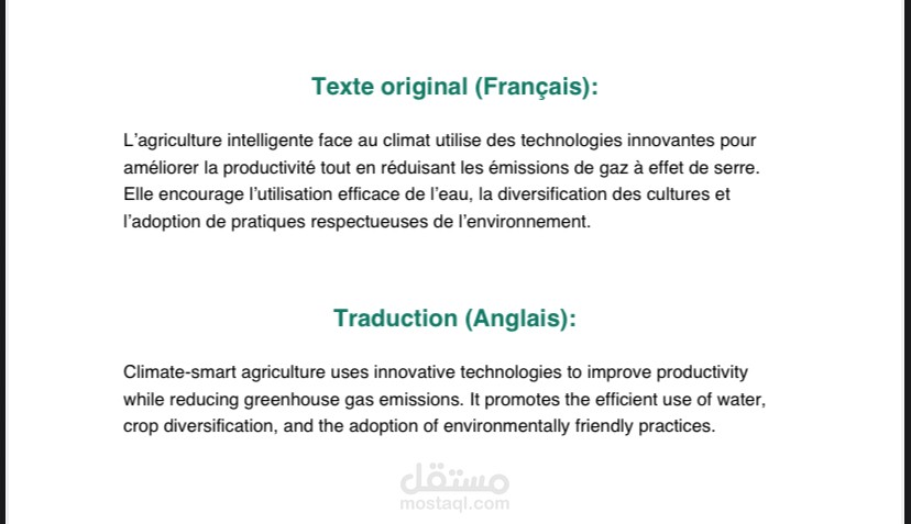 Traduction spécialisée (français → anglais) – Rapide et précise