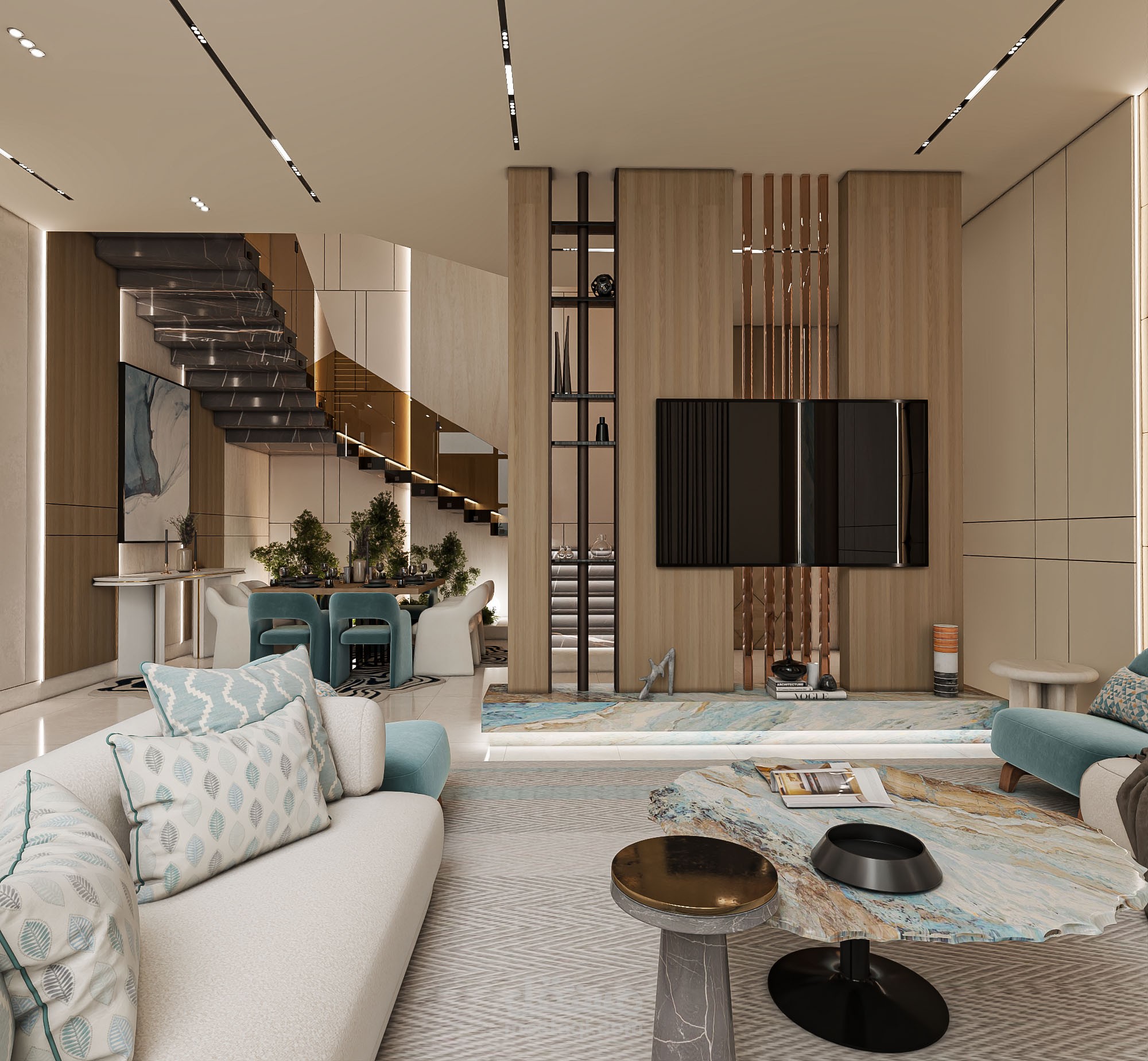 living room -stair case/KSA