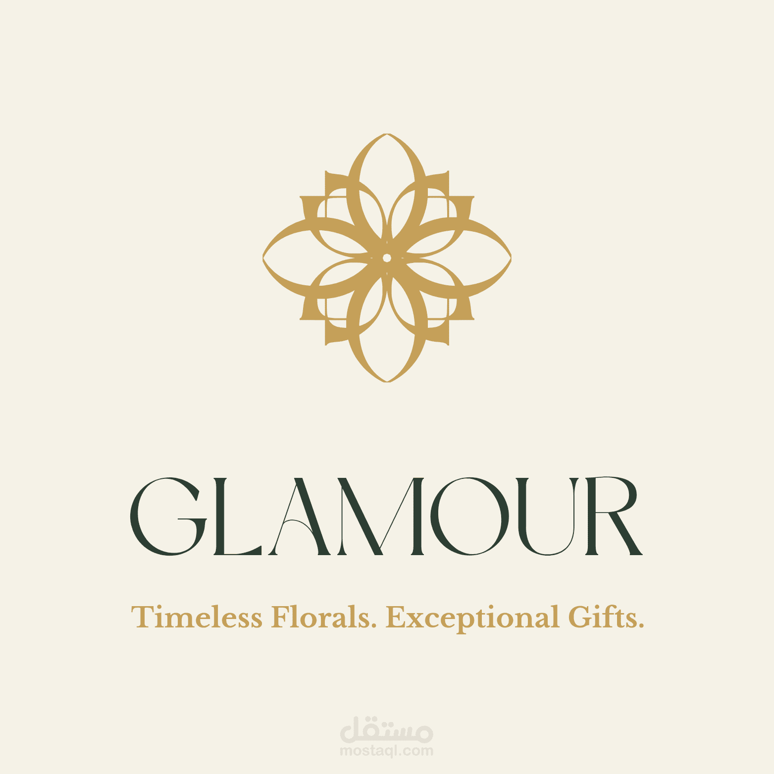 مشروع الهوية البصرية لمتجر "Glamour" للزهور والهدايا